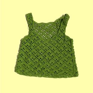 HANDMADE GREEN CROCHET TOP